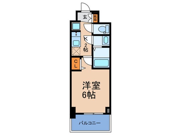 ﾌﾟﾚｻﾝｽ南堀江ｻﾞ･ｾﾝｽ(709)の物件間取画像